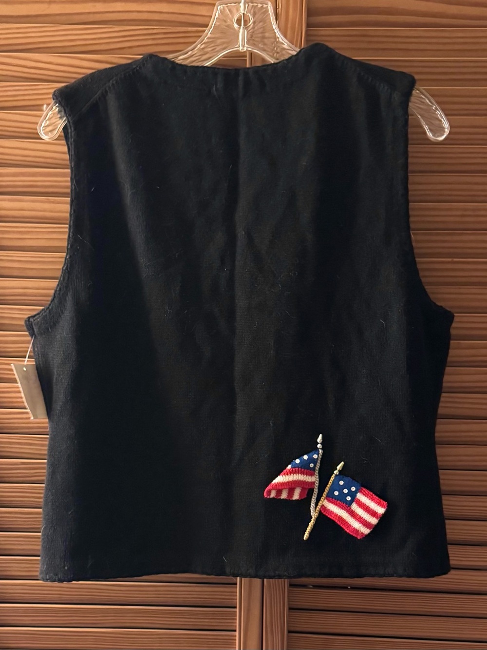 Michael Simon vintage 90s NWOT American flag patriotic USA America sweater vest - Picture 2 of 11